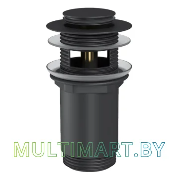 Умывальник Lauter 21393-60-A (клапан 21190B + сифон 21635B, черный матовый) картинка 7
